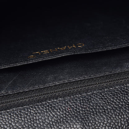 Chanel Caviar Quilted Jumbo Kelly Flap Black 9 of 14