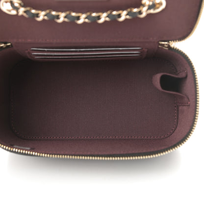 Chanel Lambskin Quilted Small Vanity Case With Chain Black 5 of 11