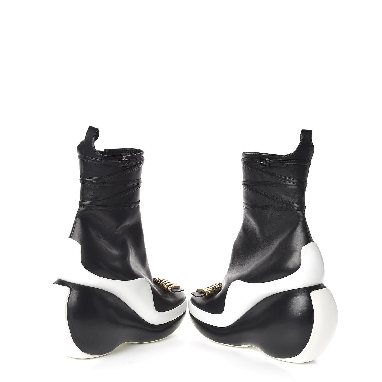 Calfskin Wedge Boot 38 Black