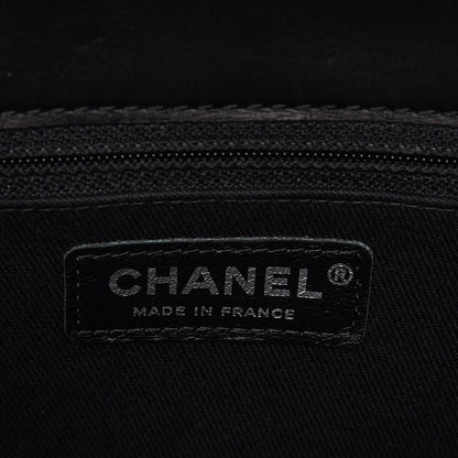 Chanel Calfskin Double Stitch Large Hamptons Flap Bag Black 8 of 9