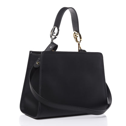 Fendi Vitello Century F is Fendi FF 1974 Embossed Small Runaway Satchel Black Maya 3 of 11