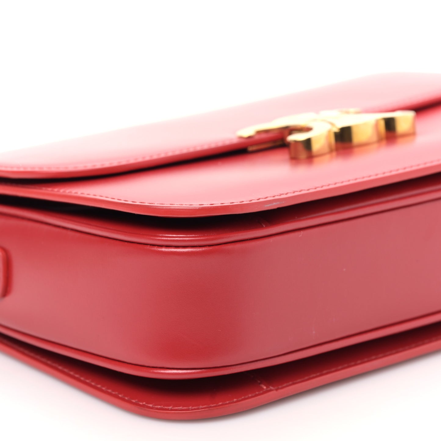 Shiny Calfskin Medium Triomphe Red