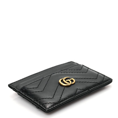 Gucci Calfskin Matelasse GG Marmont Card Holder Black 4 of 7