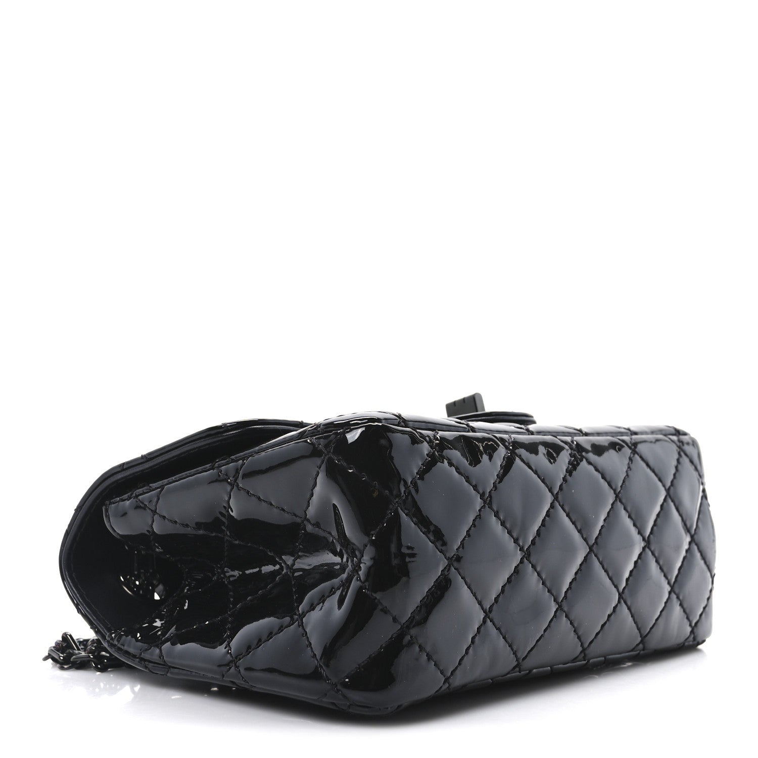 Chanel Patent Calfskin Quilted 2.55 Reissue Mini Flap So Black 4 of 10