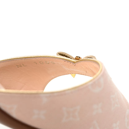 Louis Vuitton Monogram Bow Kitten Heel Sandals 39.5 Pink 9 of 12