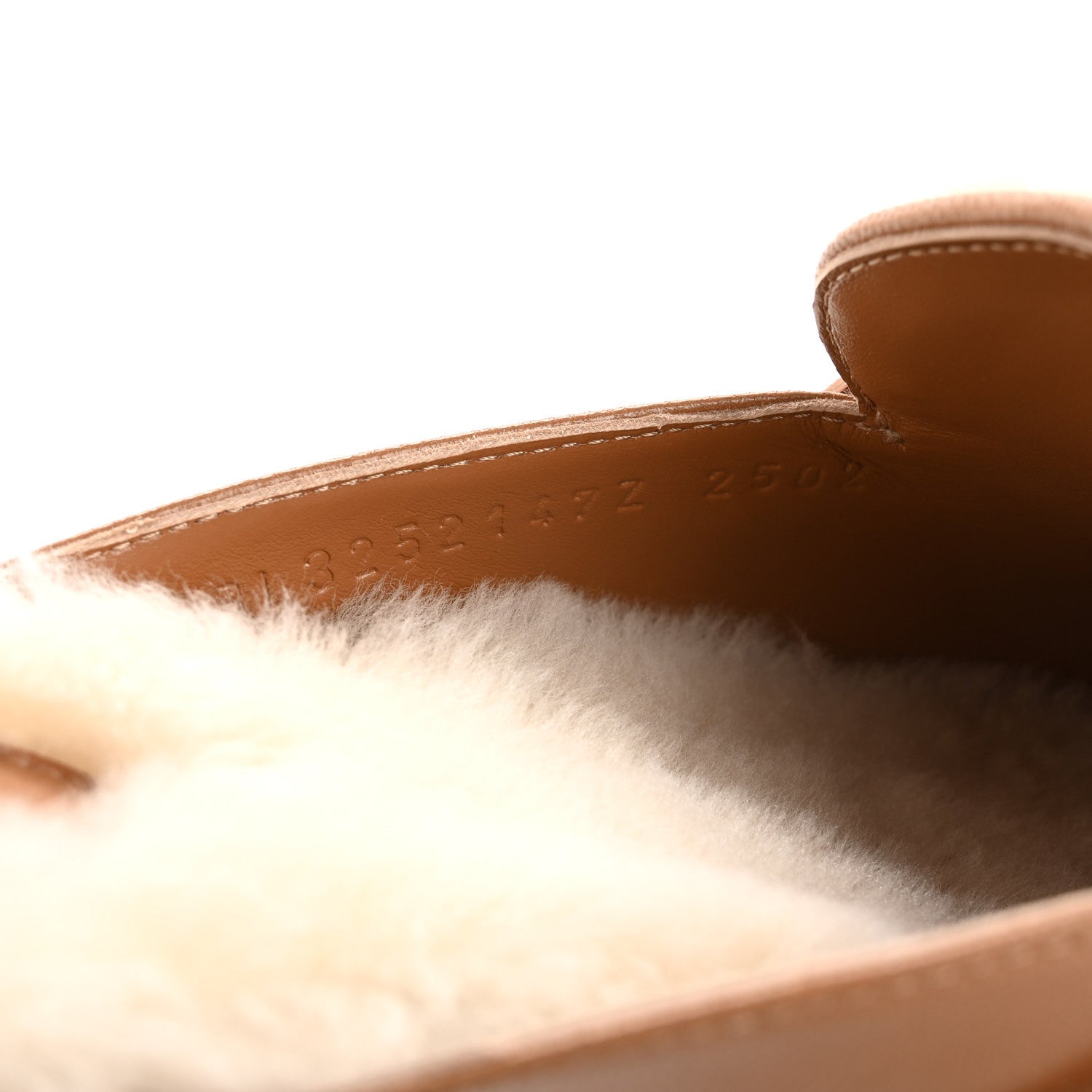 Hermes Goatskin Shearling Womens Oz Mules 38 Naturel Ecru 9 of 10
