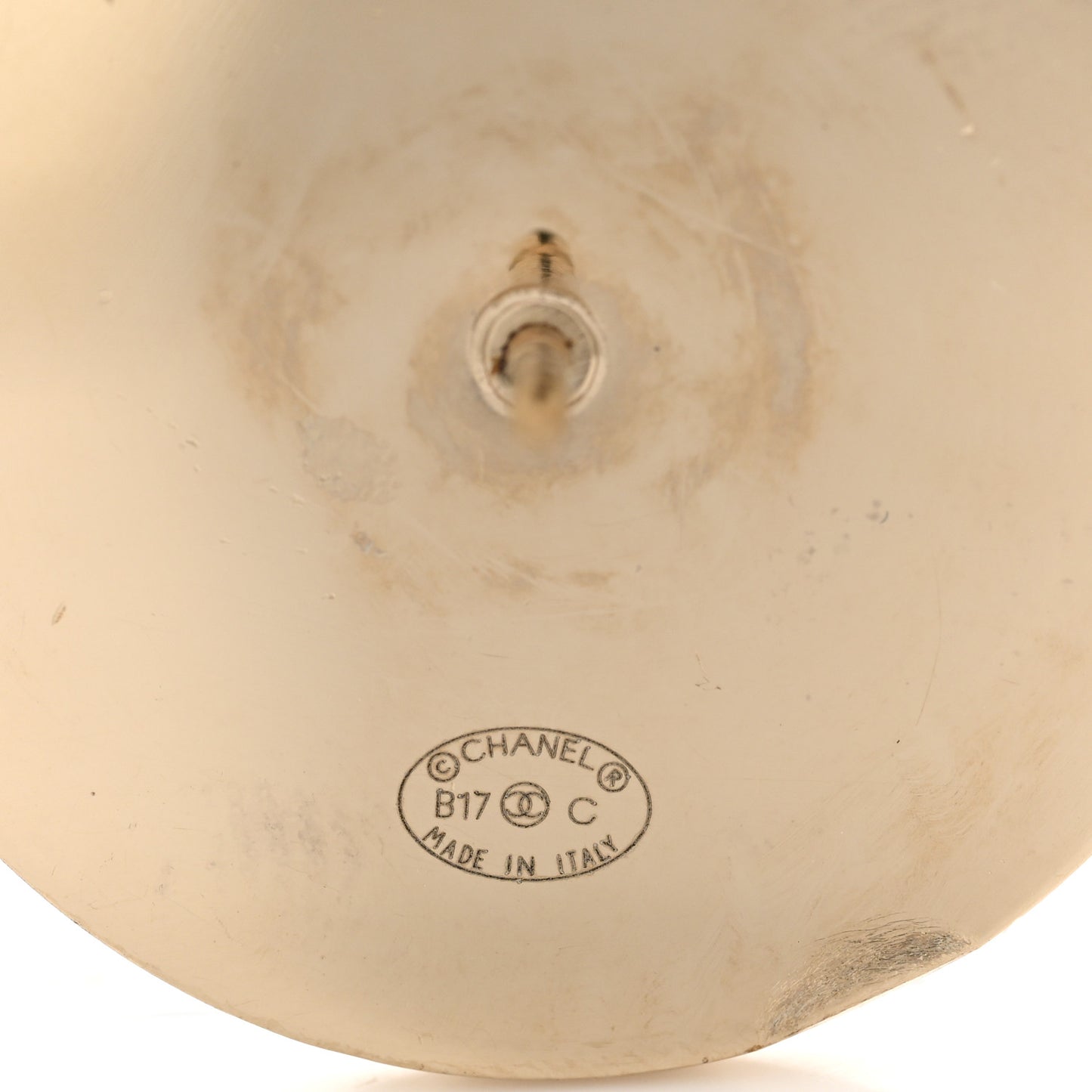 Enamel Rue Cambon CC Pin Brooch Blue Red Gold