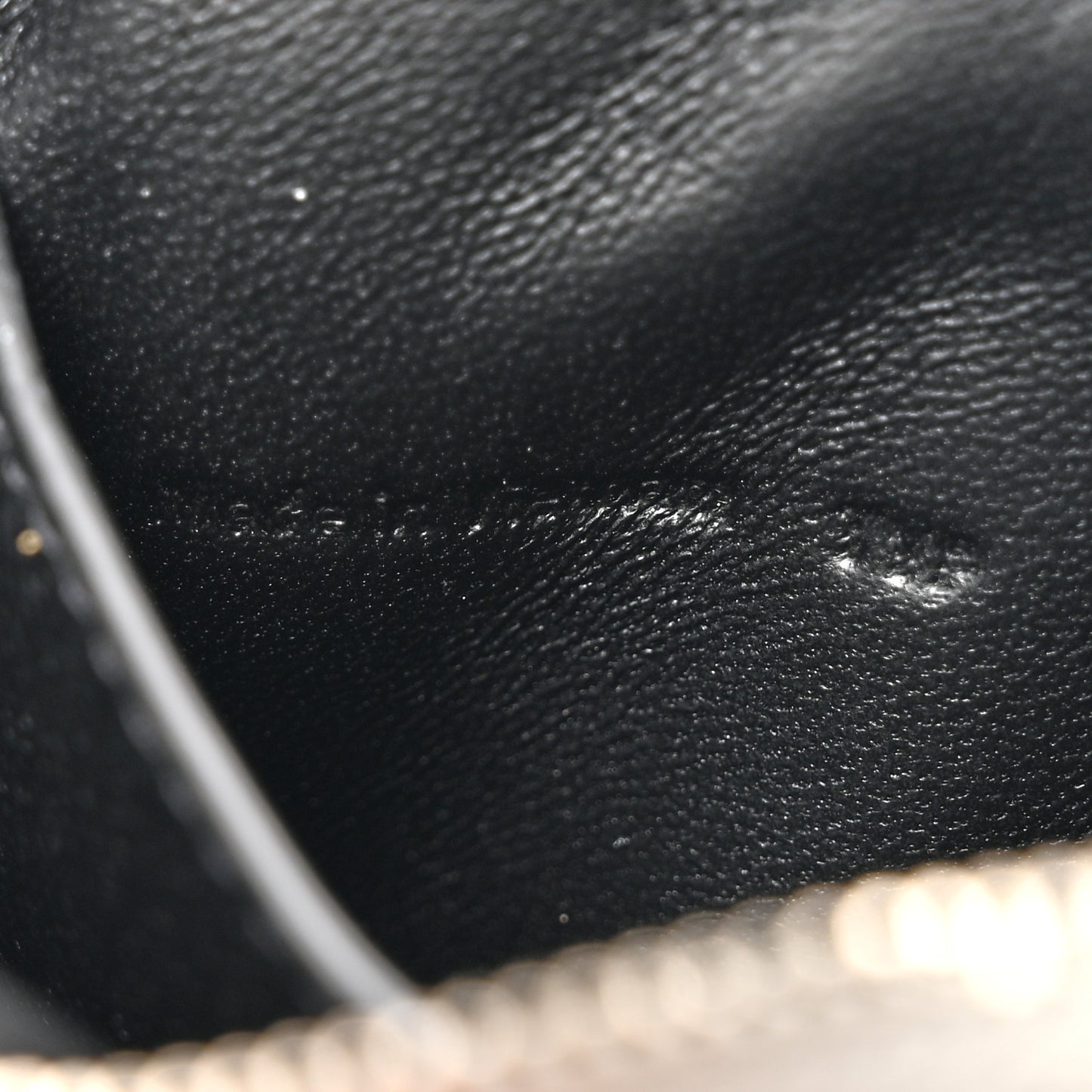 Metallic Crinkled Calfskin Softie Zip Coin Pouch Silver