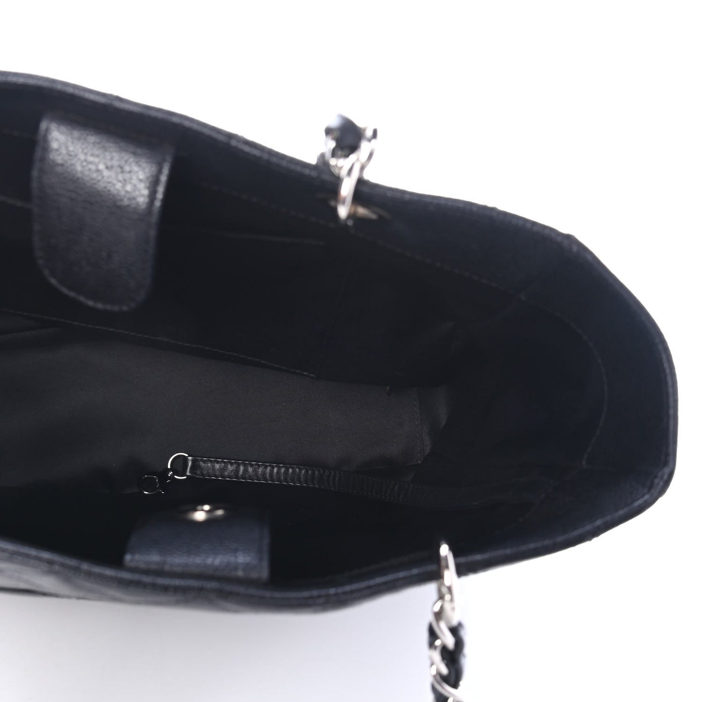 Caviar Quilted Vertical Grand Shopping Tote GST Black