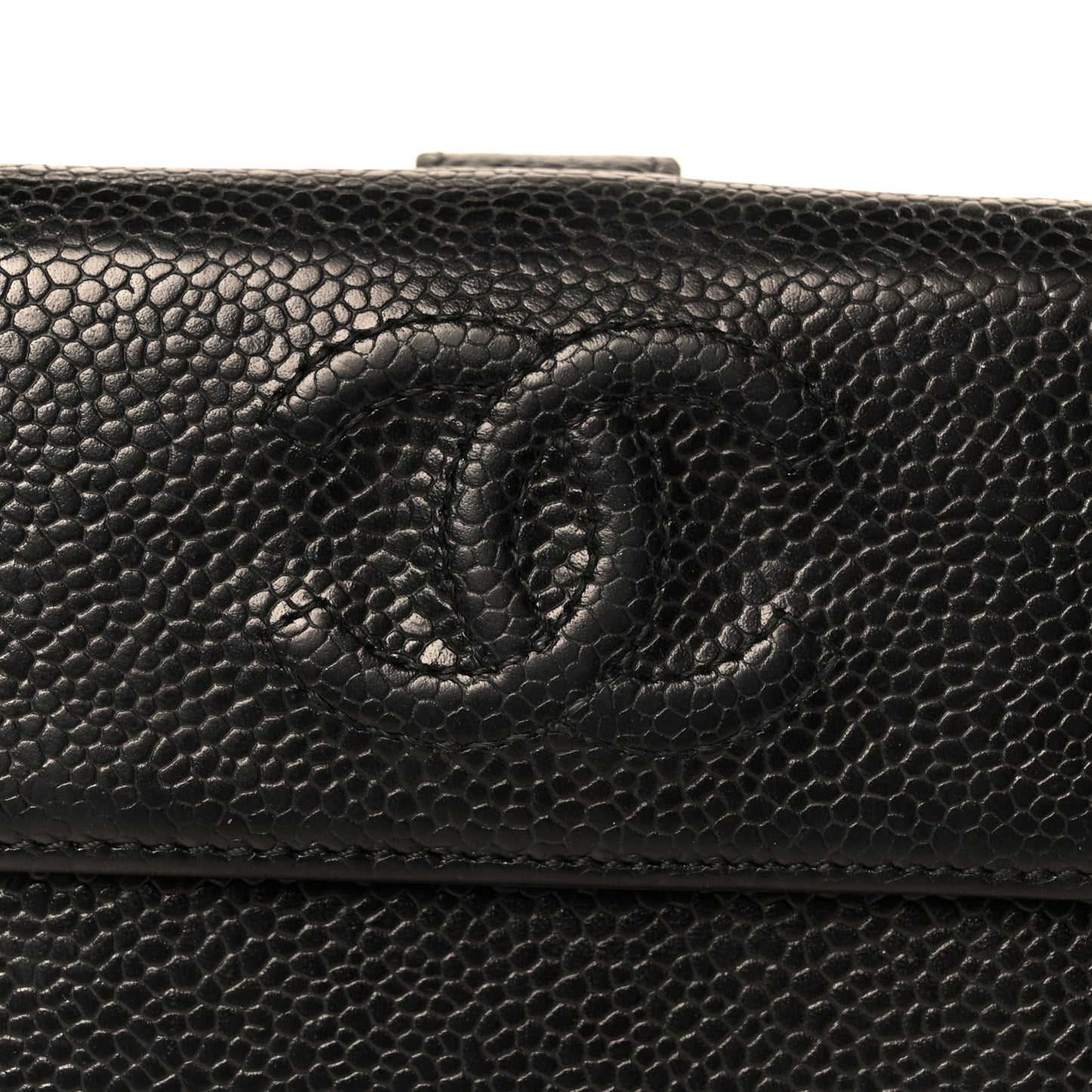 Caviar Timeless CC Compact French Wallet Black