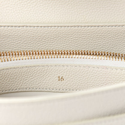 Celine Grained Calfskin Small 16 Top Handle Bag White 11 of 13