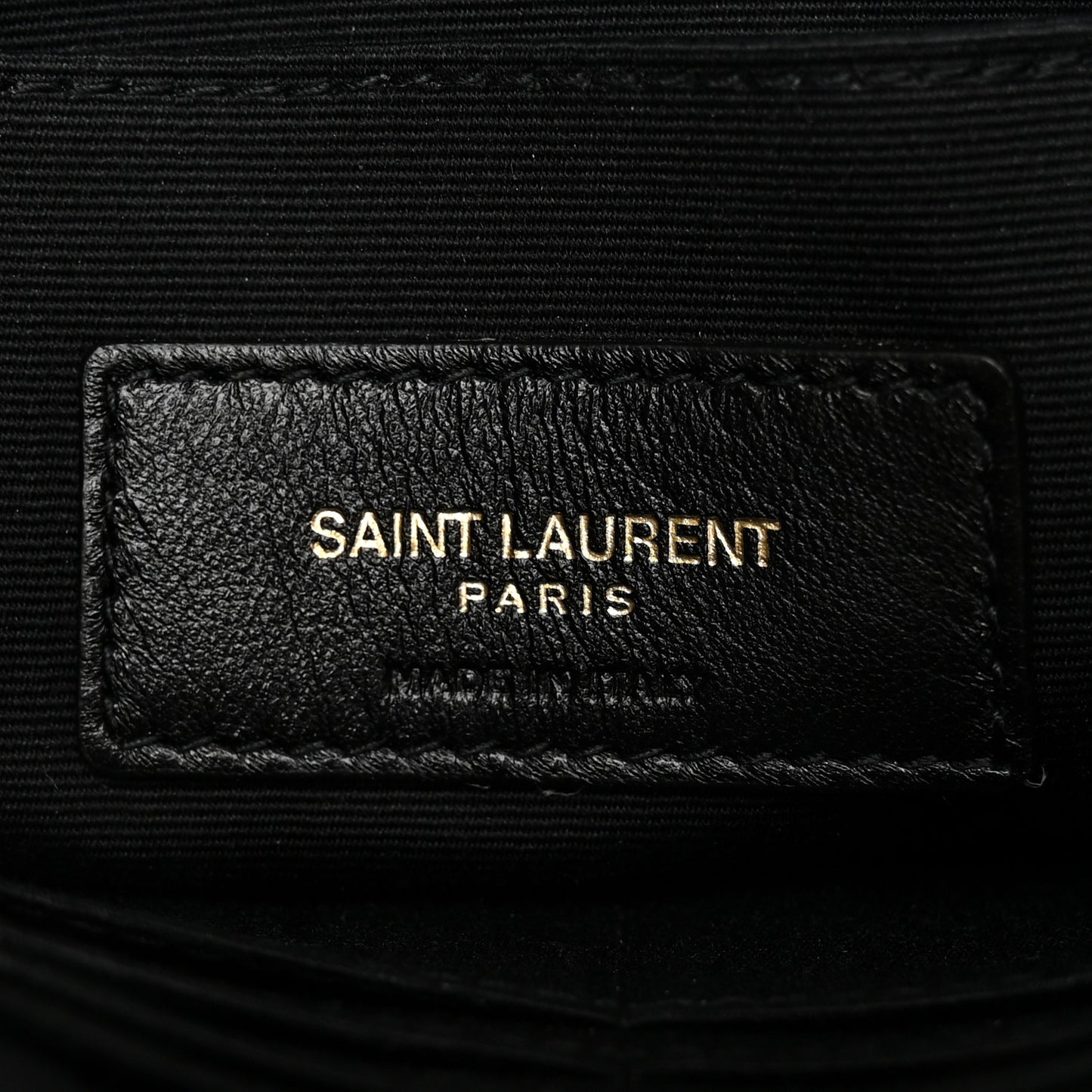 Calfskin Matelasse Chevron Monogram A5 Wristlet Black