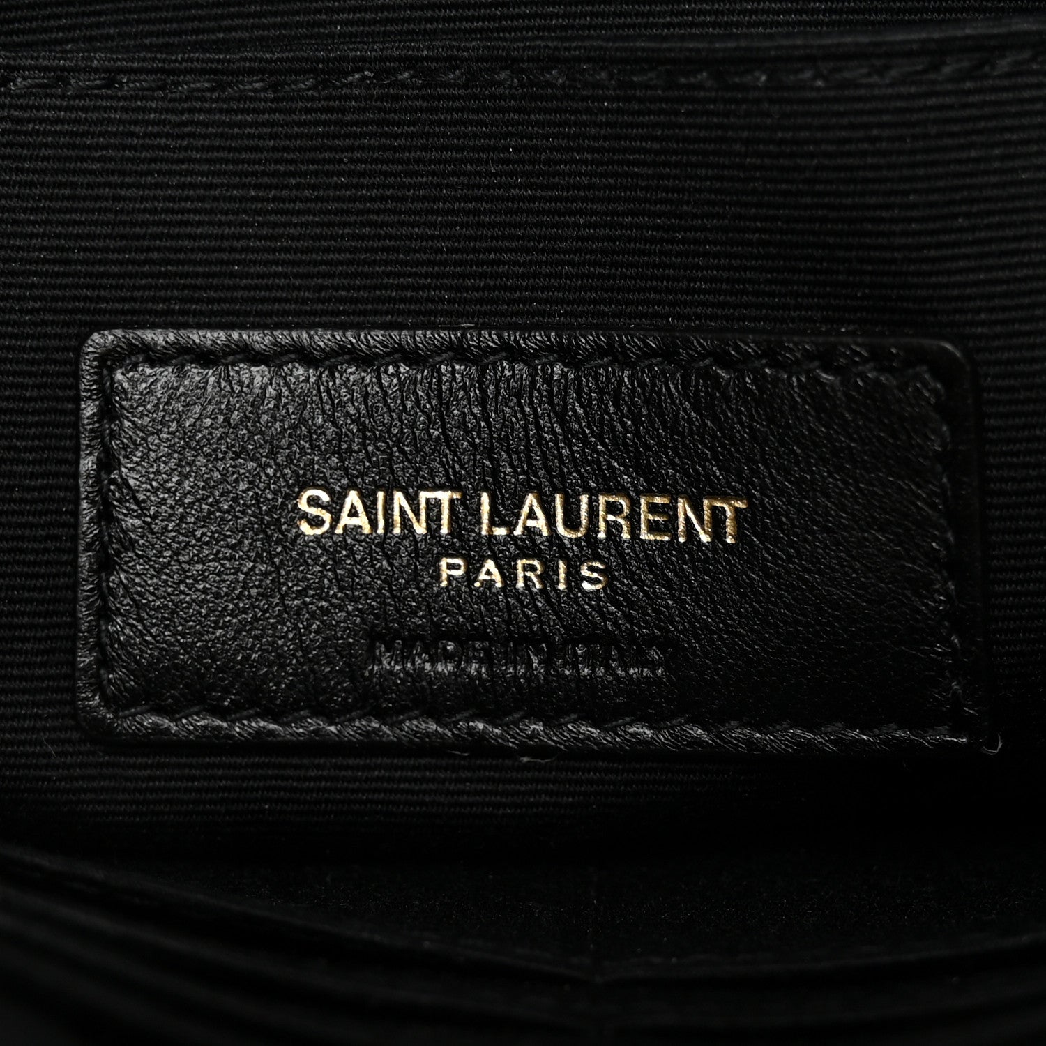 Saint Laurent Calfskin Matelasse Chevron Monogram A5 Wristlet Black 6 of 9