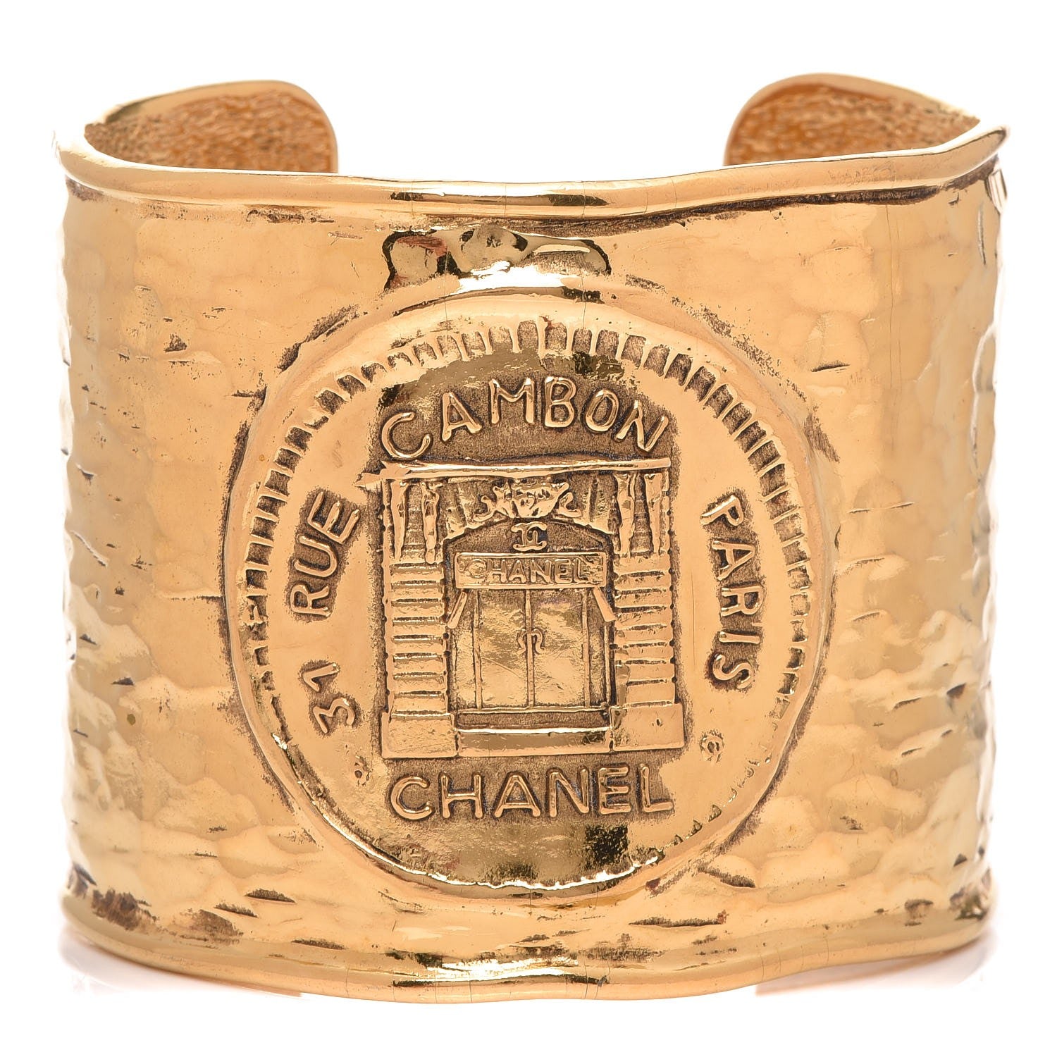 Chanel Medallion Cuff Gold 1 of 6