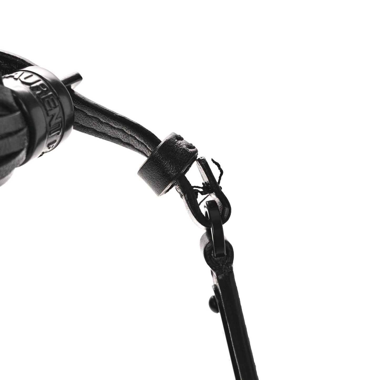 SAINT LAURENT Calfskin Matelasse Monogram Monochrome Lou Camera Bag Black