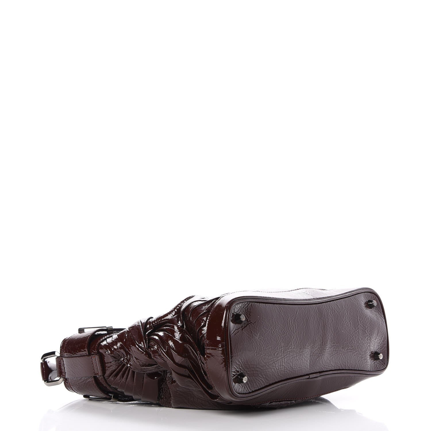 Burberry Patent Small Healy Knot Hobo Plum 4 of 11