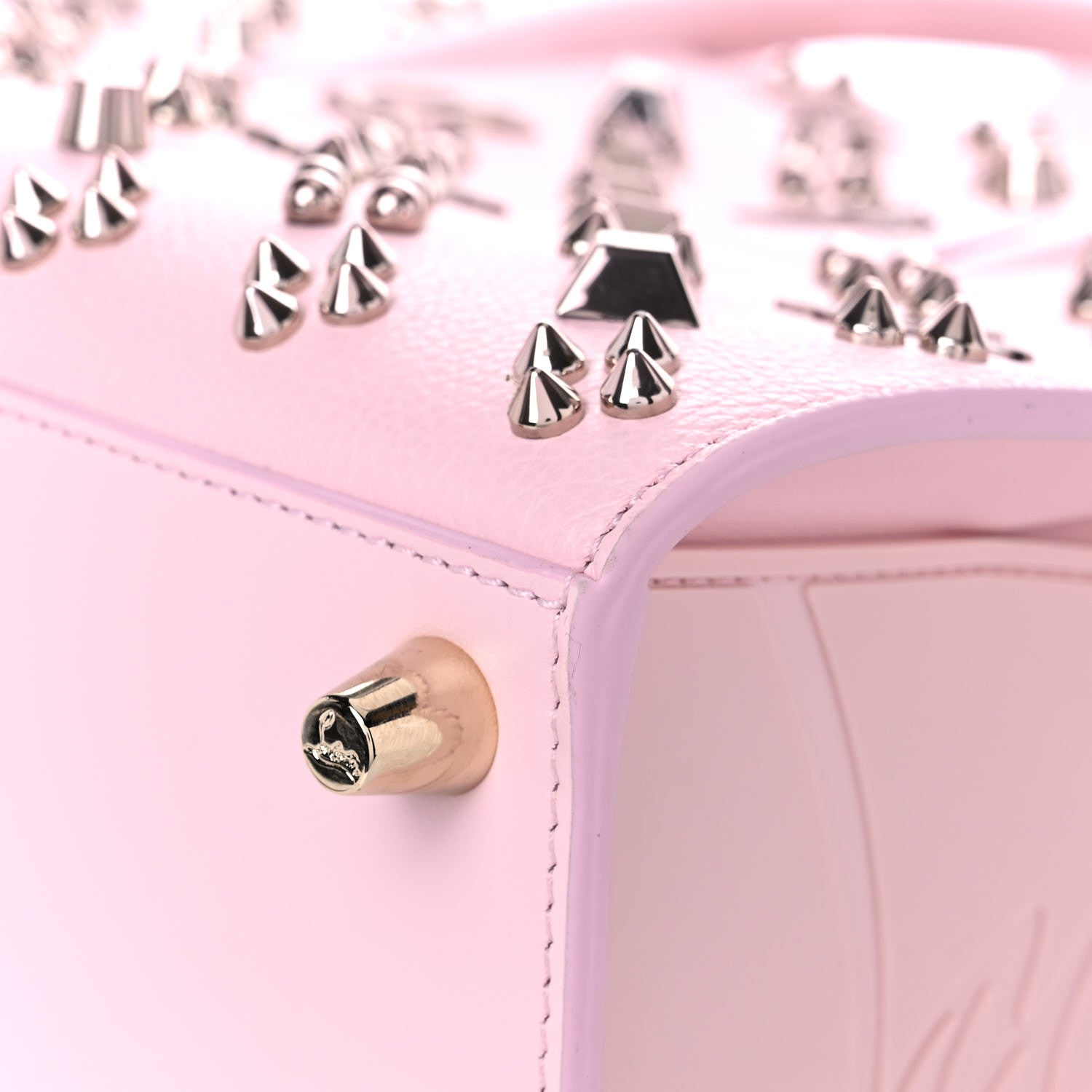 Christian Louboutin Calfskin Spikes Loubinthesky Medium Paloma Pink 9 of 12