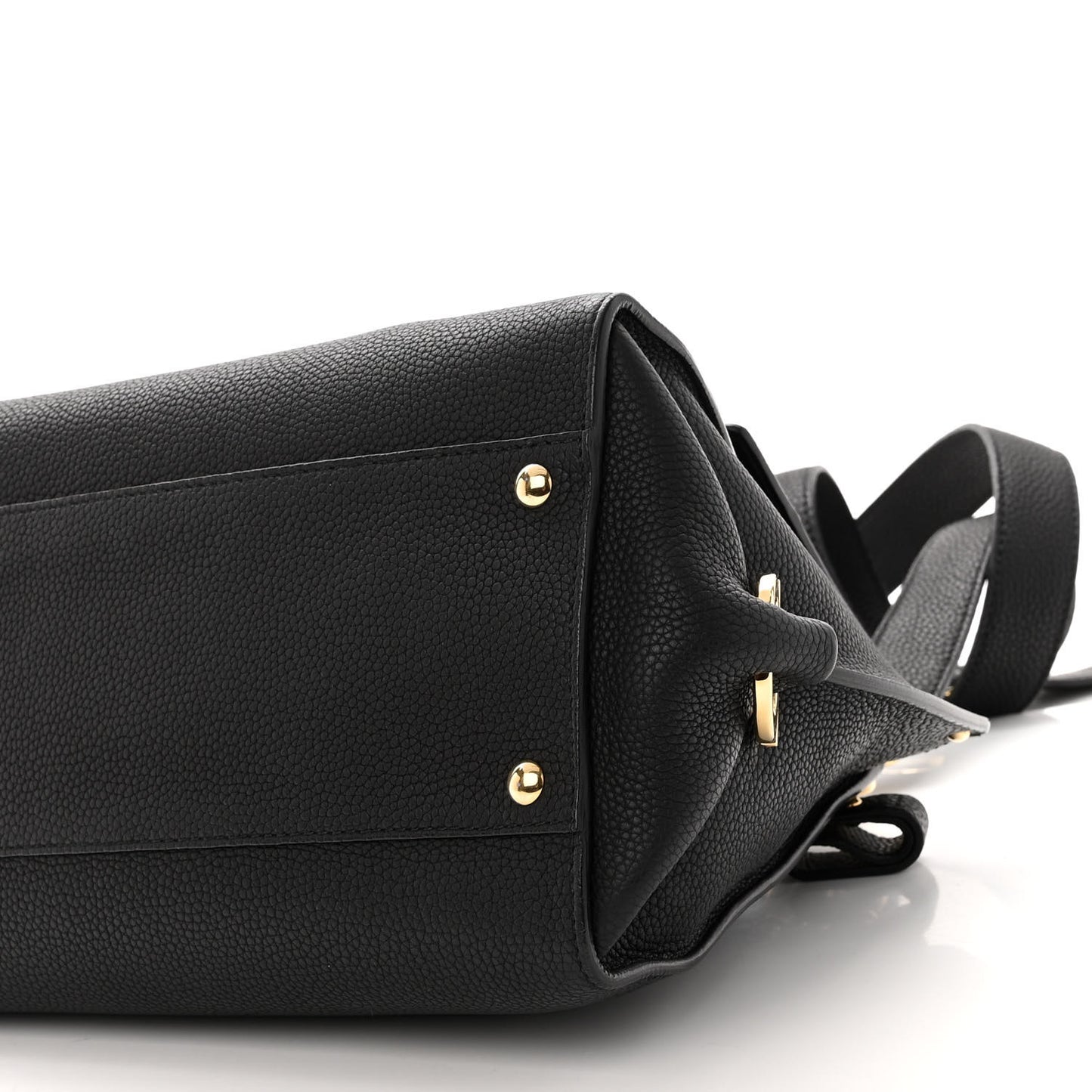 Grained Calfskin Sofia Satchel Black