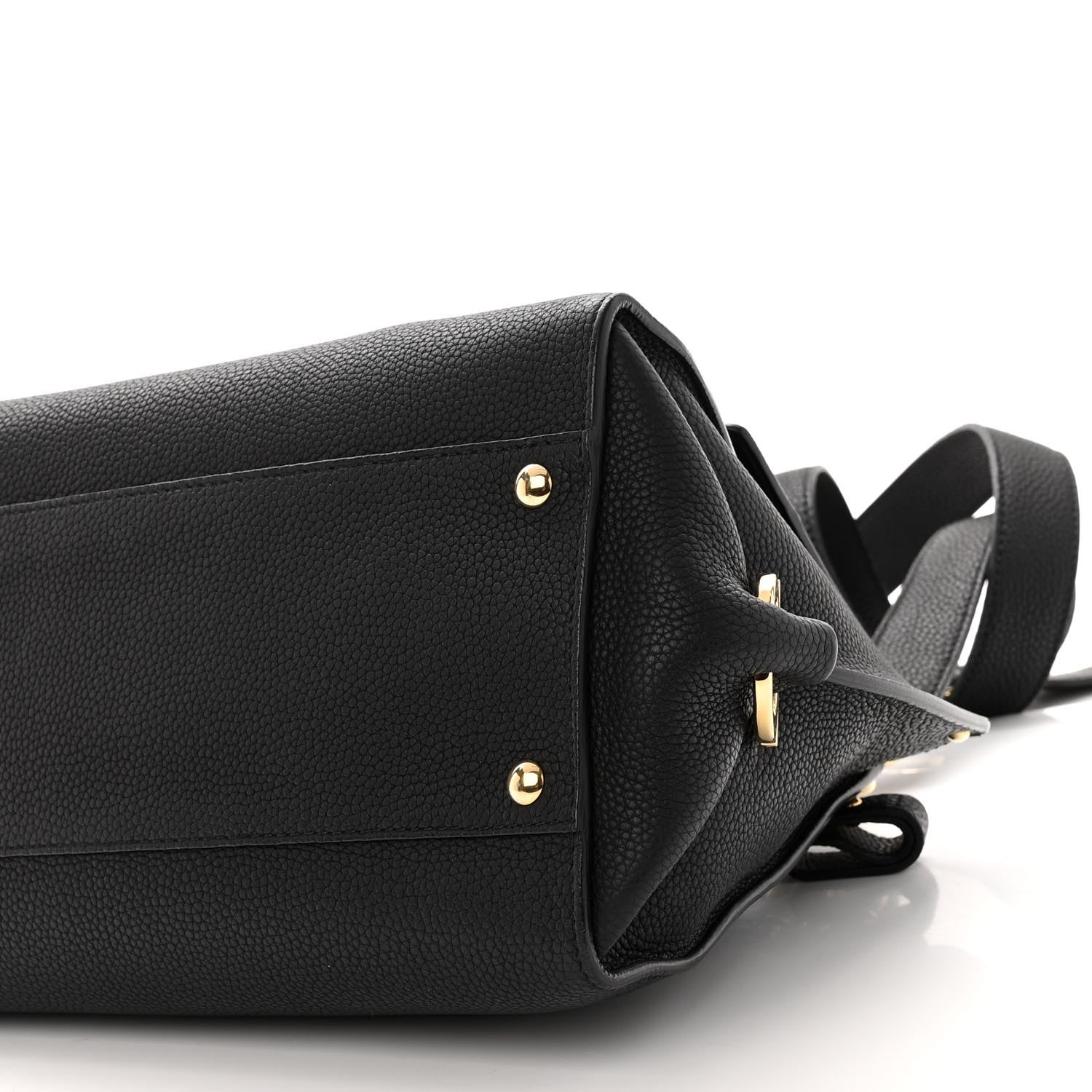 Salvatore Ferragamo Grained Calfskin Sofia Satchel Black 9 of 9