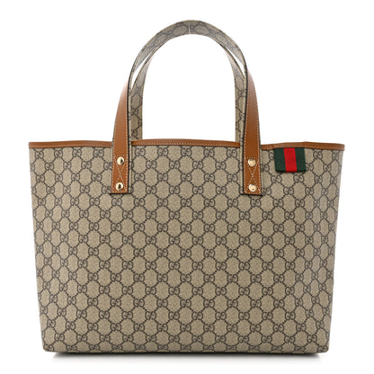 Gucci GG Plus Monogram Medium Signature Web Loop Tote Brown 1 of 10