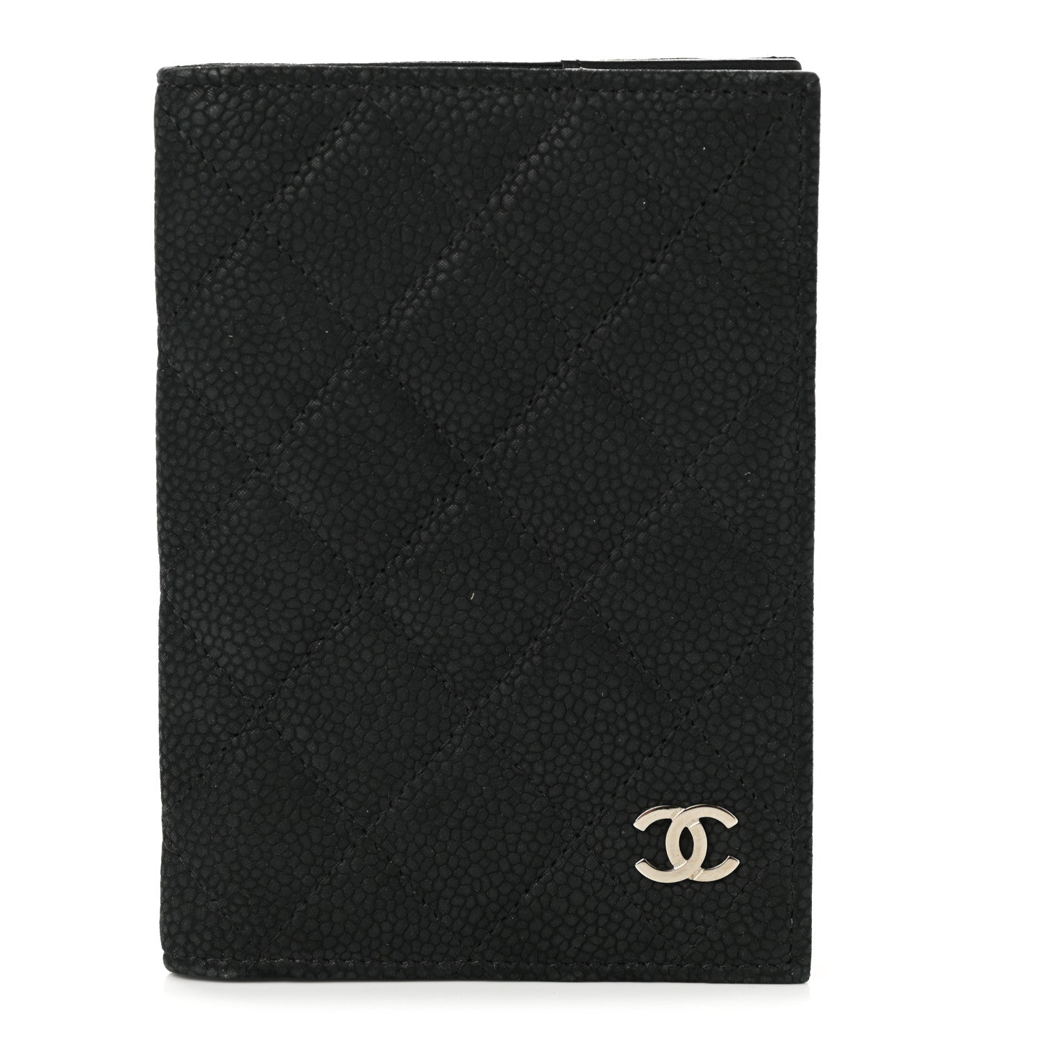 Chanel Iridescent Caviar Quilted Passport Holder Black 1 of 7