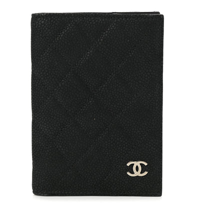 Chanel Iridescent Caviar Quilted Passport Holder Black 1 of 7