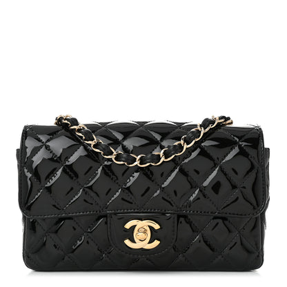 Chanel Patent Calfskin Quilted Mini Rectangular Flap Black 1 of 11