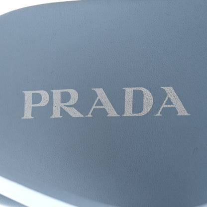 Prada Foam Rubber Metal Triangle Logo Cage Sandals 40 Cielo 8 of 10