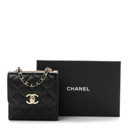 Chanel Lambskin Quilted Mini Trendy CC Chain Wallet Black 11 of 11