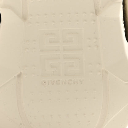 Givenchy Grained Calfskin Shark Lock Biker Knee Boots 37 Beige 7 of 9