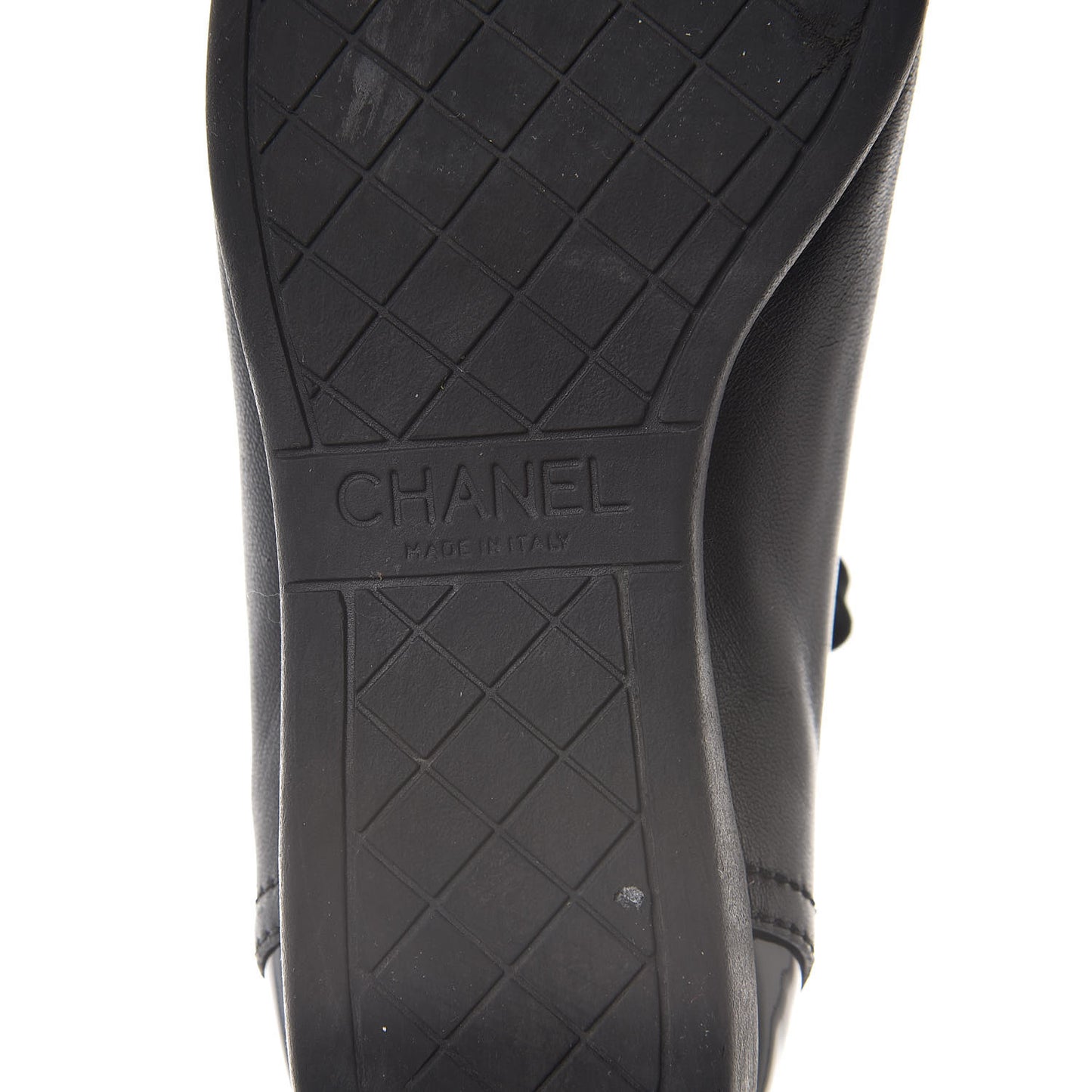 Lambskin Patent Cap Toe CC Sneakers 35 Black
