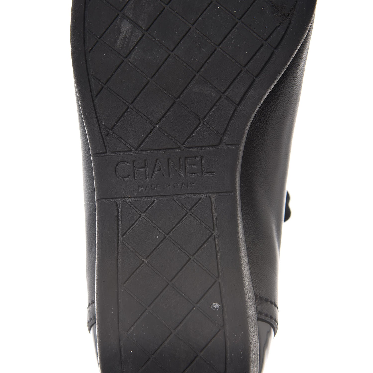 Chanel Lambskin Patent Cap Toe CC Sneakers 35 Black 6 of 11