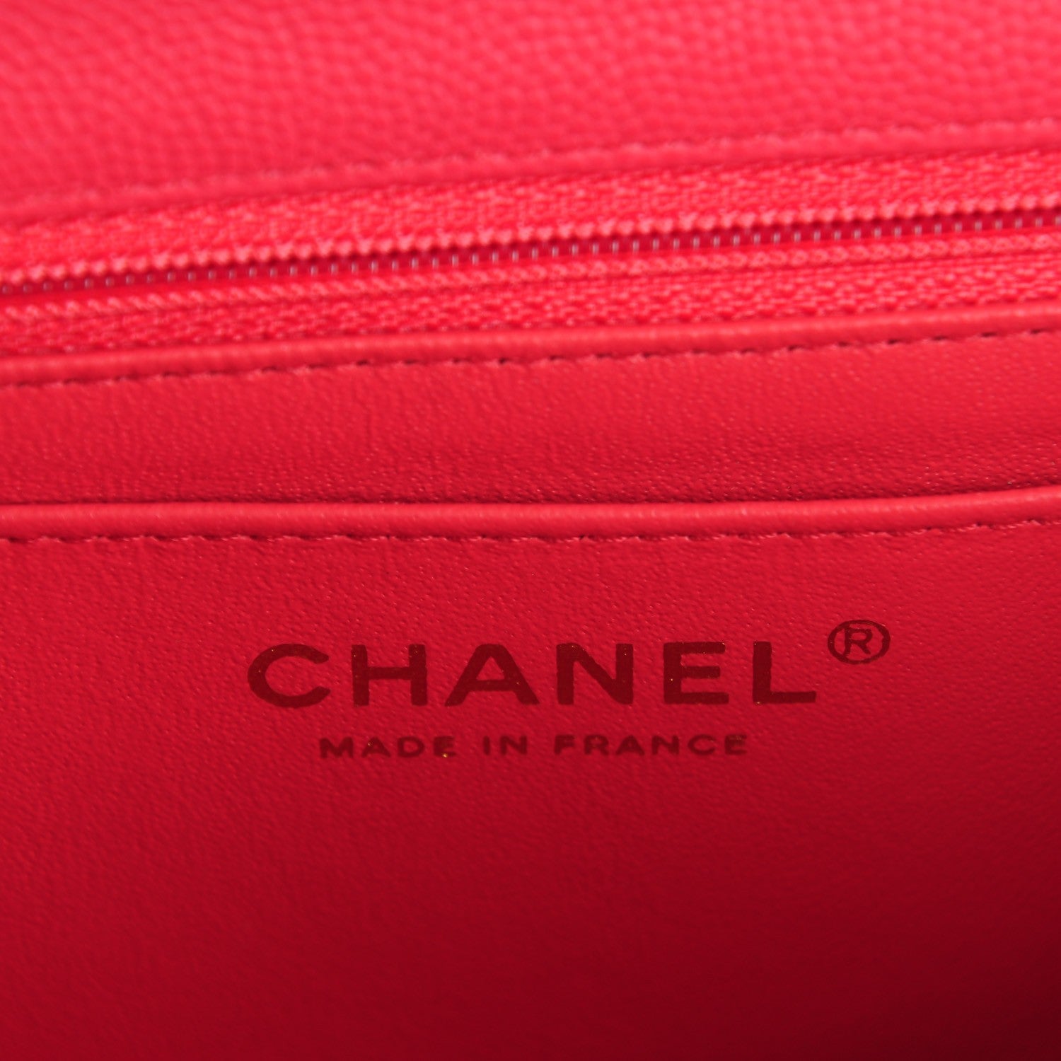Chanel Caviar Quilted Mini Rectangular Flap Dark Pink 7 of 8