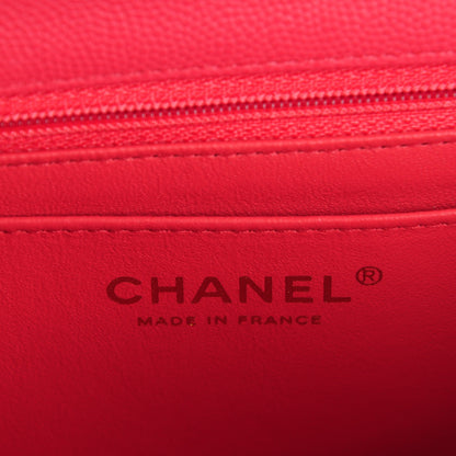 Chanel Caviar Quilted Mini Rectangular Flap Dark Pink 7 of 8