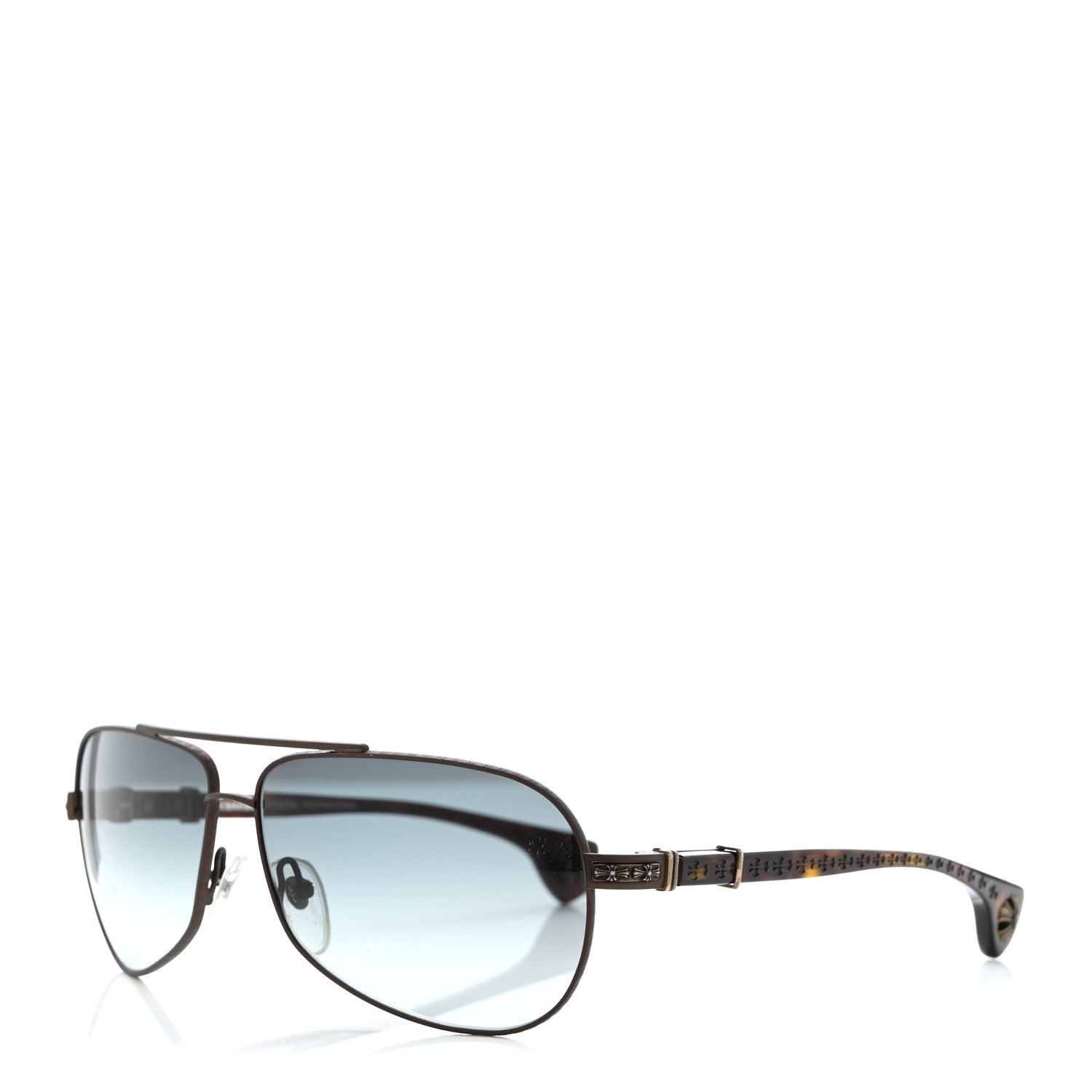 Chrome Hearts Grand Beast Aviator Sunglasses Tortoise 1 of 6