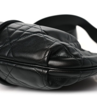 Christian Dior Calfskin Macrocannage Walk In Dior Hobo Black 10 of 10