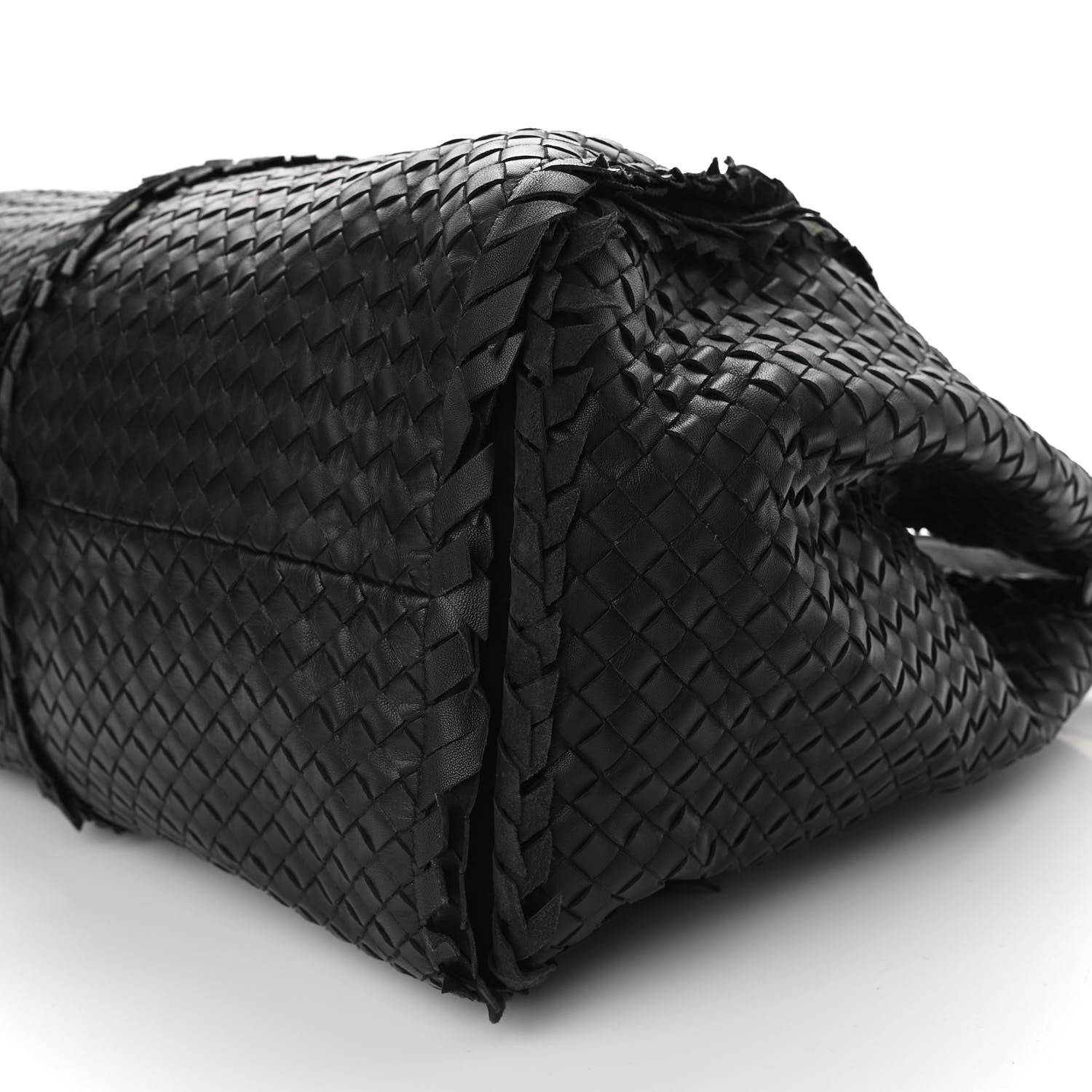 Bottega Veneta Nappa Intrecciato Large Franges Shoulder Bag Black 6 of 9