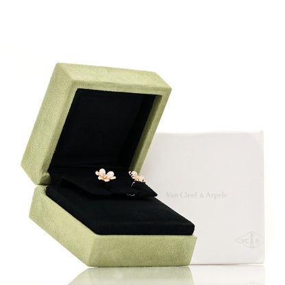 Van Cleef & Arpels 18K Rose Gold Diamond Mini Frivole Pave Earrings 5 of 5