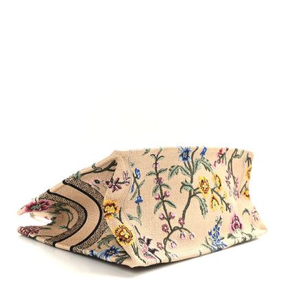 Christian Dior CHRISTIAN DIOR Raffia Embroidered Petites Fleurs Medium Book Tote Natural 4 of 9