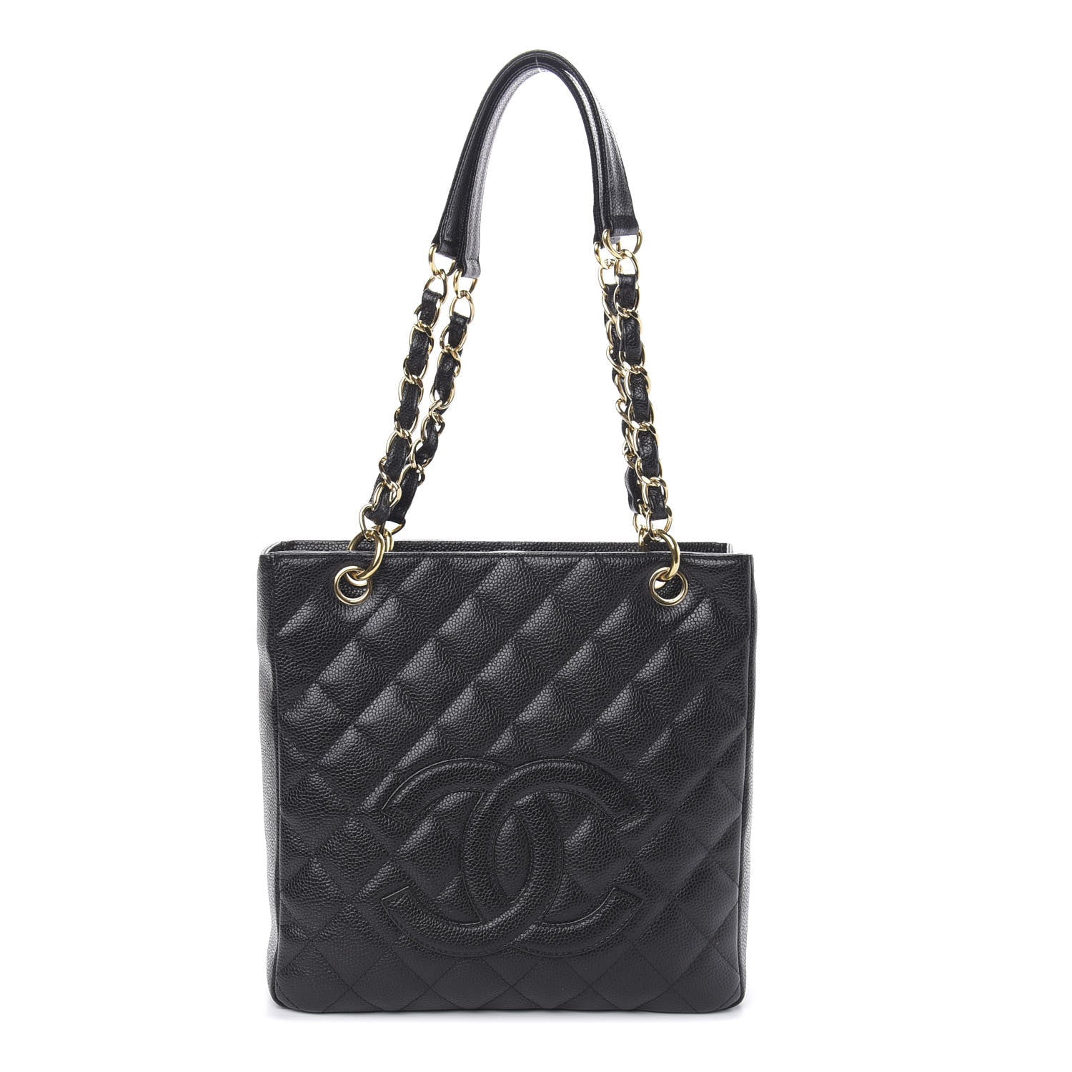 Chanel Caviar Quilted Petit Shopping Tote PST Black 1 of 10