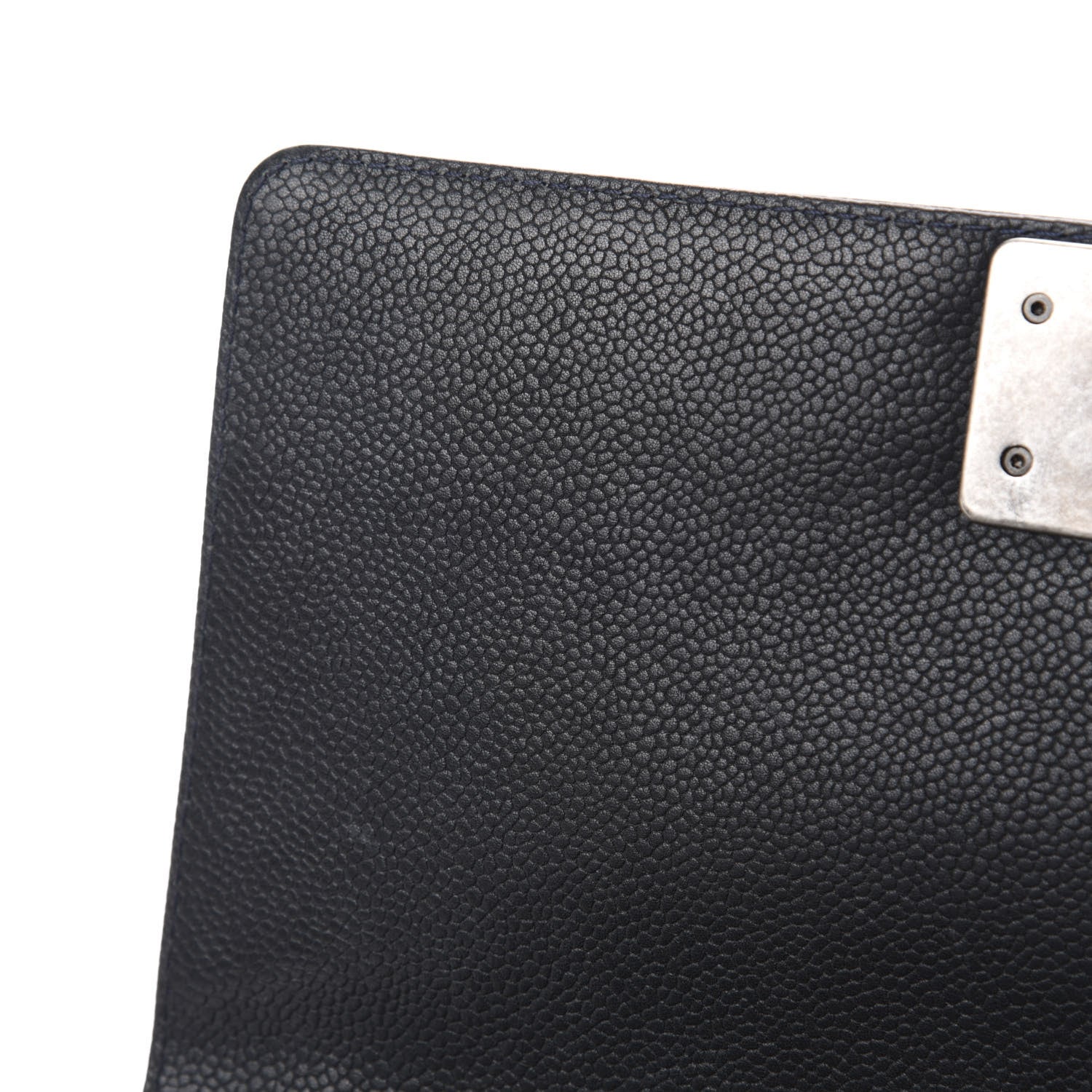 Chanel Caviar Stitched Medium Boy Flap Blue 8 of 14