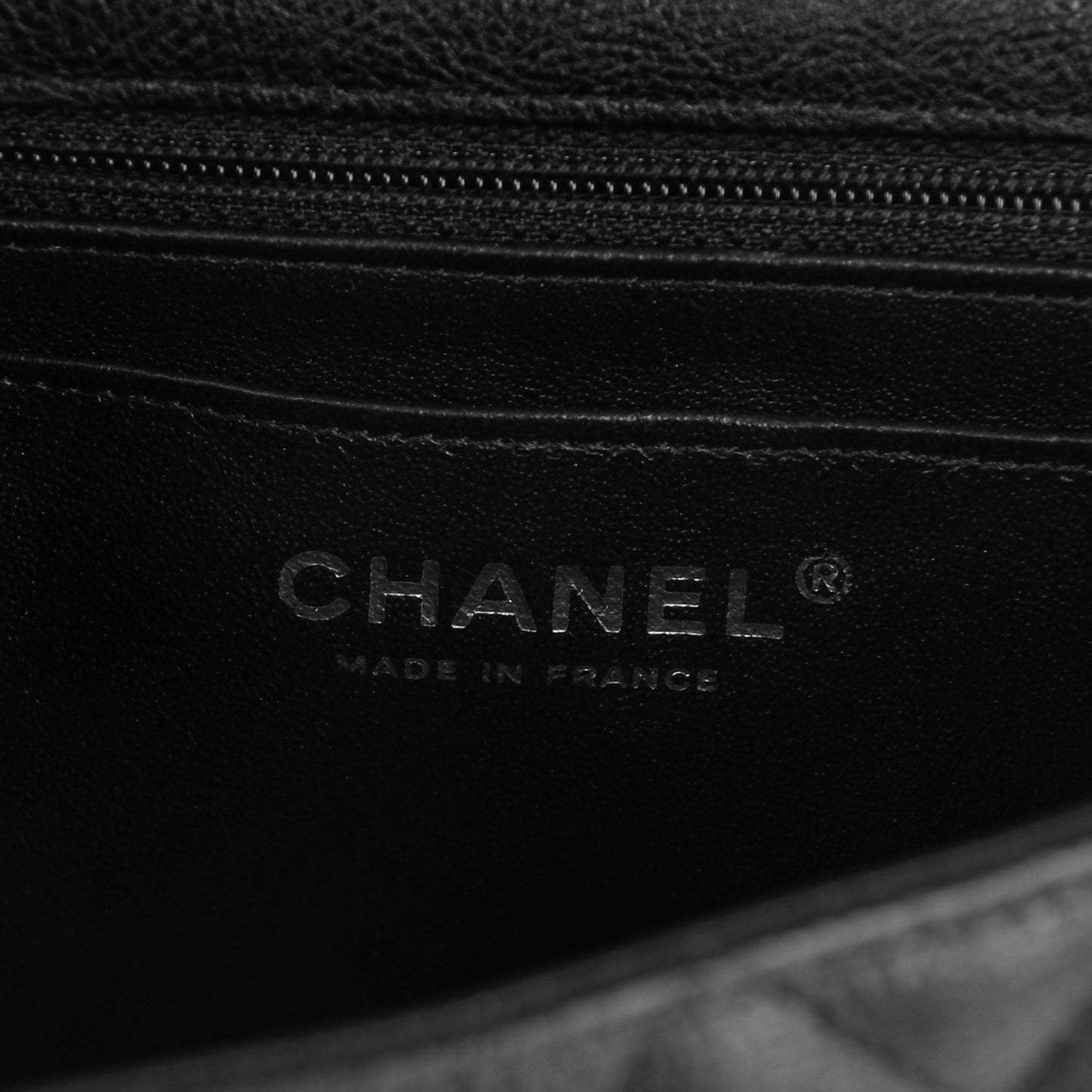 Calfskin Quilted Mini Rectangular Flap So Black