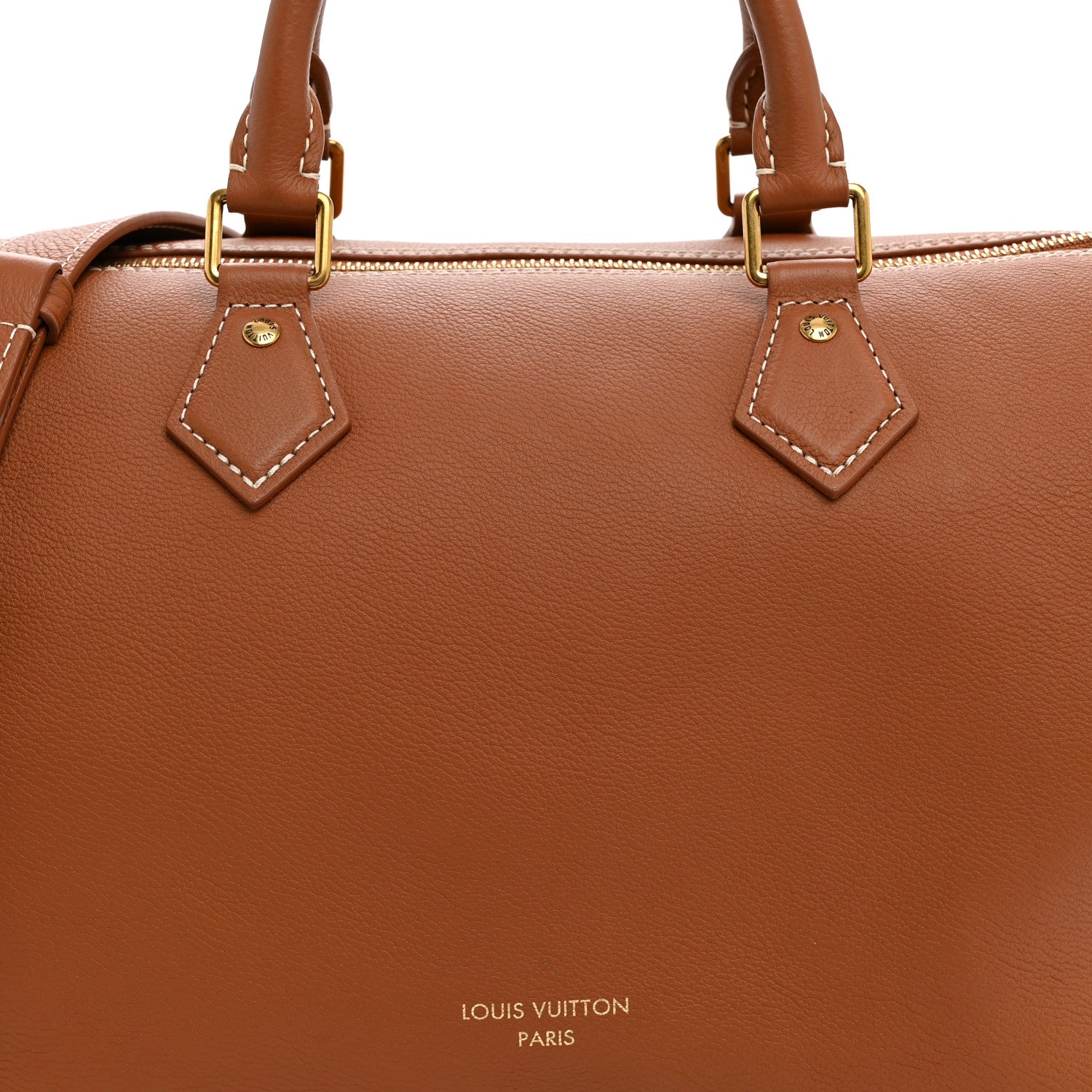 Louis Vuitton Grained Calfskin Low Key Speedy 30 Cognac 6 of 8