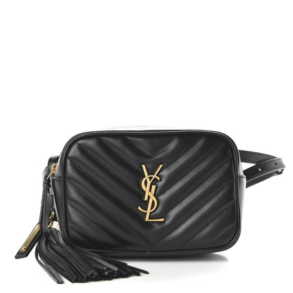 Saint Laurent Calfskin Matelasse Monogram Lou Belt Bag Black 1 of 9