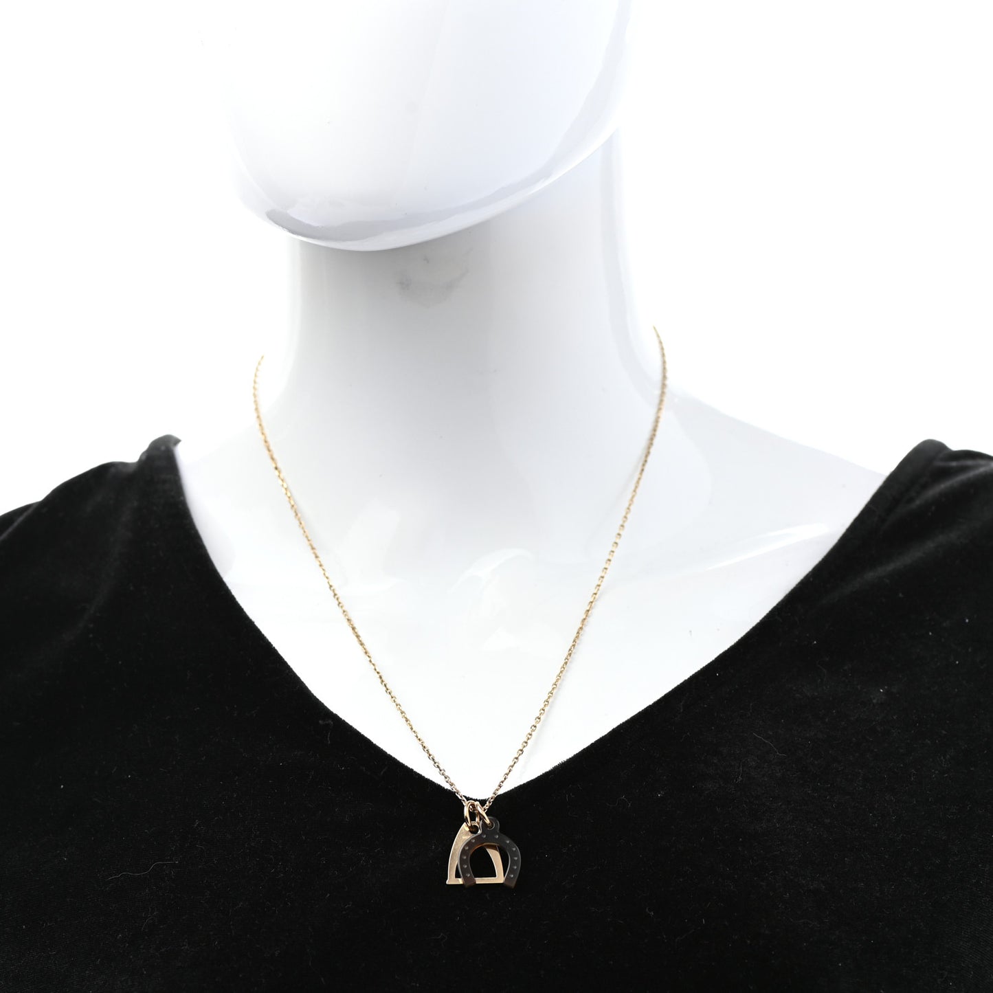 Permabrass Buffalo Horn Amulette Equestre PM Pendant Necklace Gold