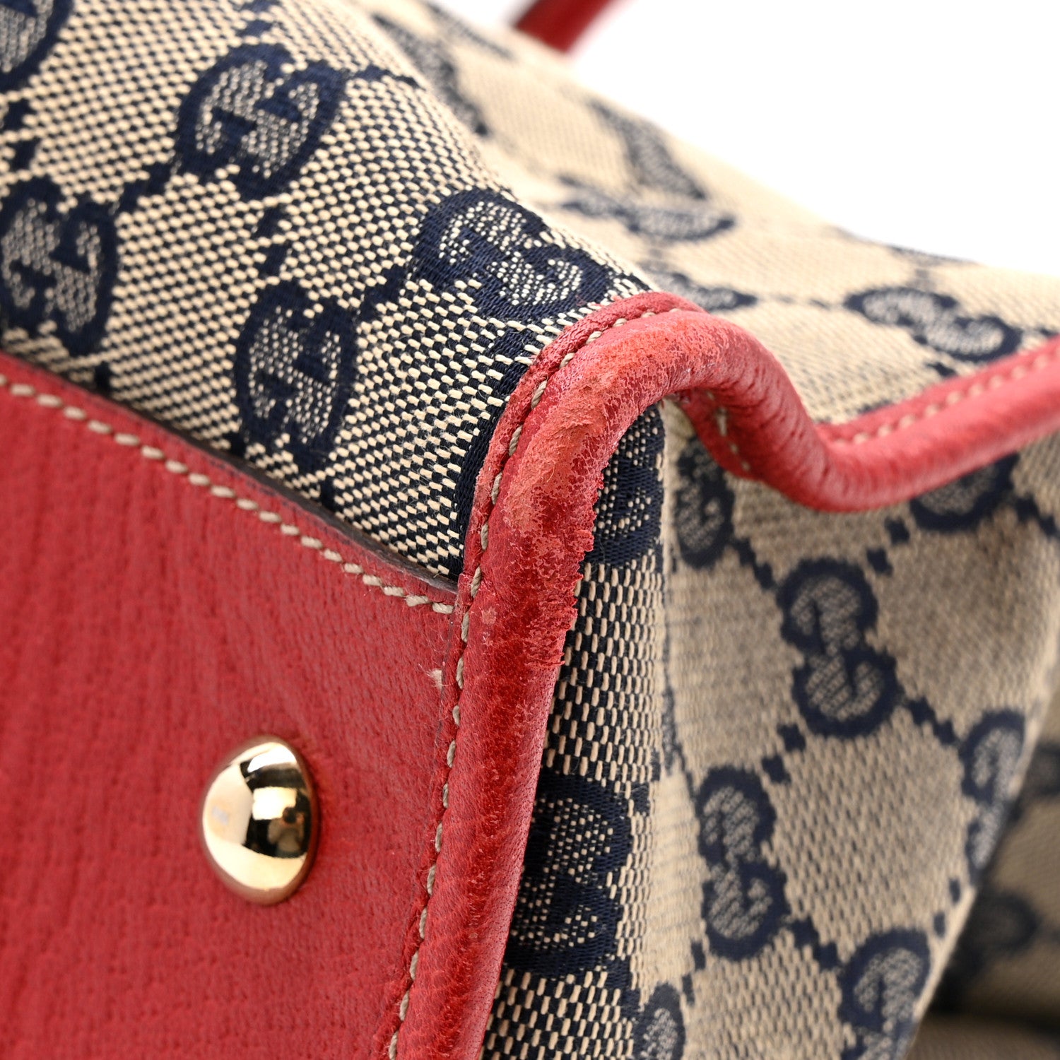 Gucci Monogram Work Tote Navy Red 11 of 14