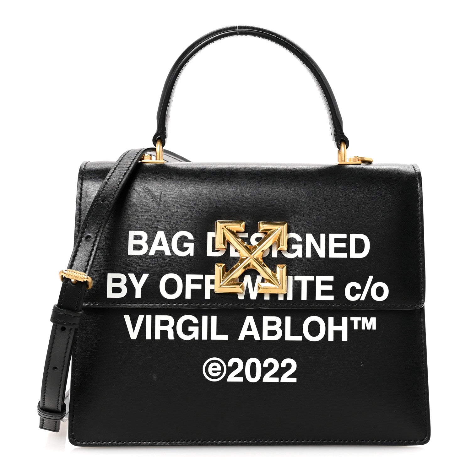Off-White Calfskin Jitney 2.8 Virgil Abloh Shoulder Bag Black 1 of 9
