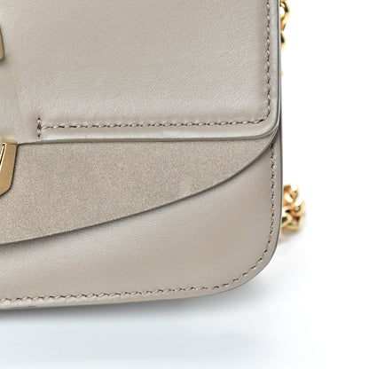 Chloe Calfskin Suede C Clutch With Chain Motty Grey 11 of 13