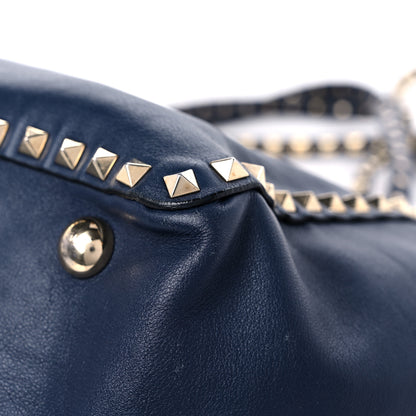 Valentino Garavani Vitello Medium Rockstud Tote Marine 8 of 33
