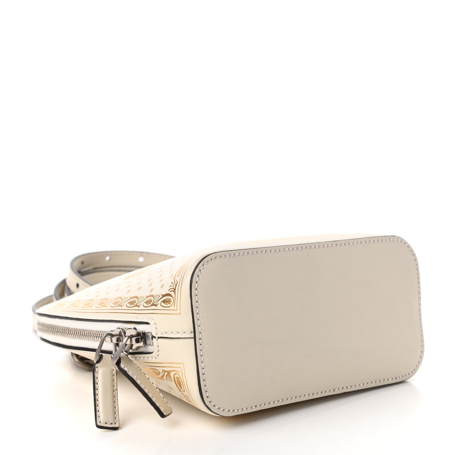 Gucci X SEGA Calfskin GUCCY Stars Mini Dome Shoulder Bag Moon Steller White Gold 4 of 11